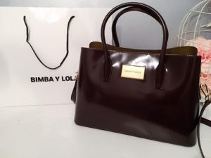 bolso de piel bimba y lola granate comprar online 