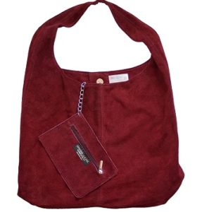 bolso bandolera de ante rojo comprar online