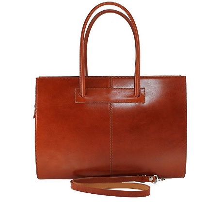 bolso de piel marron con asas barato