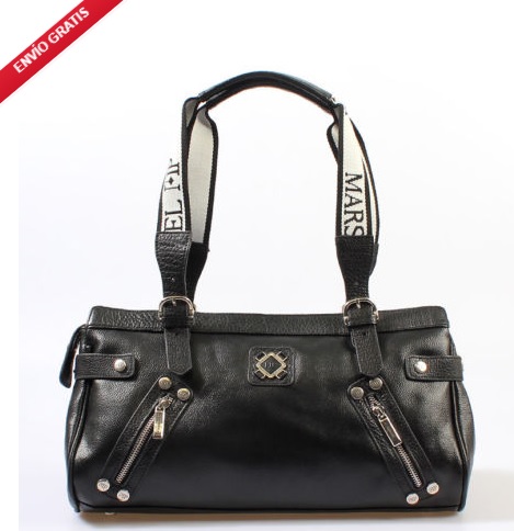 bolso negro de piel marsan barato