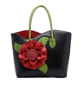 bolso negro con flor comprar online