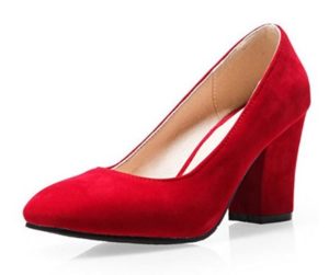 zapatos rojos tacon ancho comprar online 