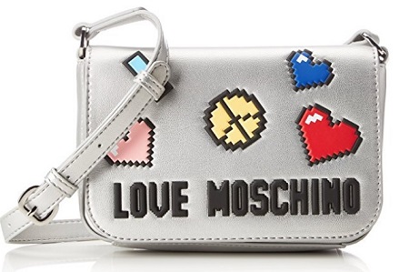 bolso love moschino plateado barato