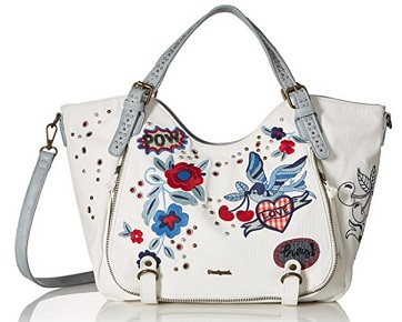 bolso desigual denim flowers barato