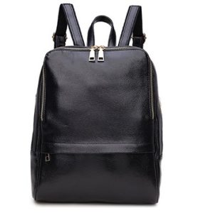 mochila mujer de cuero negra comprar online 