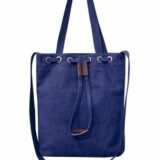 bolso azul marino desigual