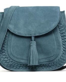 bolso de piel azul pieces comprar online barato