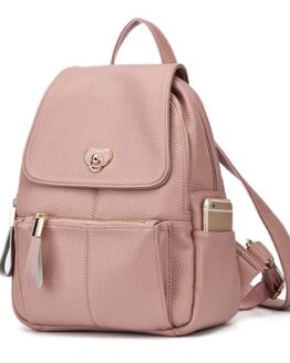 comprar mochila mujer cuero rosa precio barato online