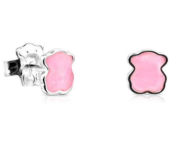 actualizar Cristo tuyo ▷ Pendientes Tous plata cuarcita rosa ▷ Baratos | Bolsos Baratos Online